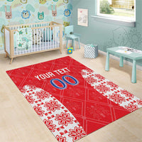 Custom Moldova Football Area Rug Tricolorii Tree Of Life Red Version - Wonder Print Shop