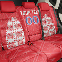Custom Moldova Football Back Car Seat Cover Tricolorii Tree Of Life Red Version - Wonder Print Shop