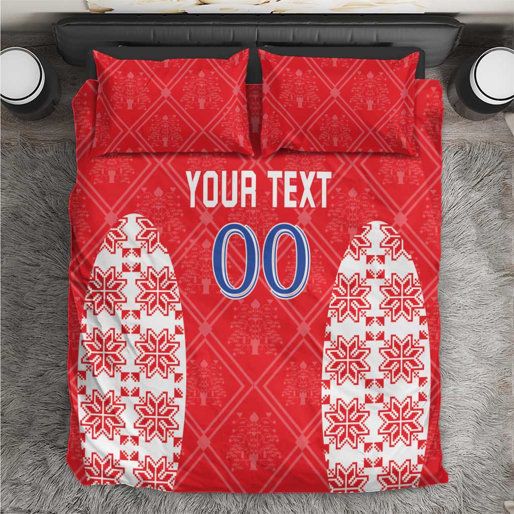 Custom Moldova Football Bedding Set Tricolorii Tree Of Life Red Version - Wonder Print Shop