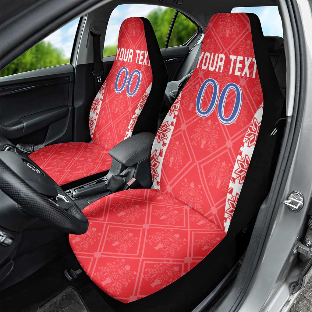 Custom Moldova Football Car Seat Cover Tricolorii Tree Of Life Red Version - Wonder Print Shop