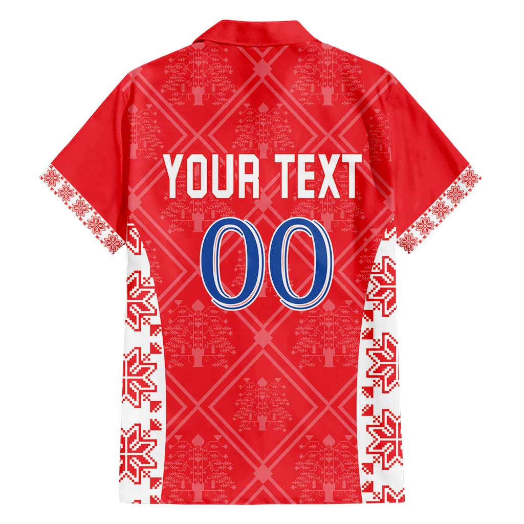 Custom Moldova Football Family Matching Short Sleeve Bodycon Dress and Hawaiian Shirt Tricolorii Tree Of Life Red Version - Wonder Print Shop