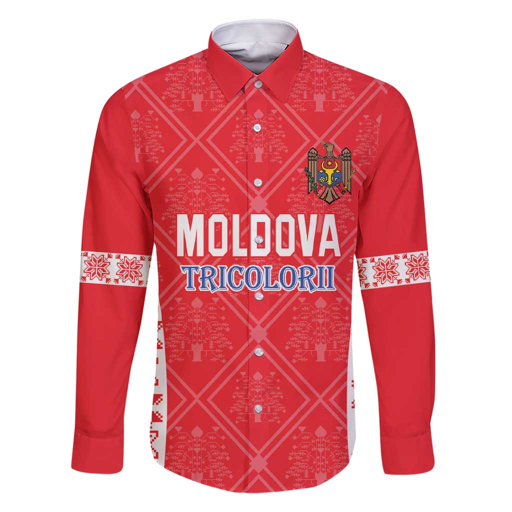 Custom Moldova Football Family Matching Short Sleeve Bodycon Dress and Hawaiian Shirt Tricolorii Tree Of Life Red Version - Wonder Print Shop