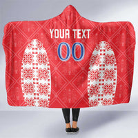 Custom Moldova Football Hooded Blanket Tricolorii Tree Of Life Red Version