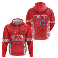 Custom Moldova Football Hoodie Tricolorii Tree Of Life Red Version - Wonder Print Shop