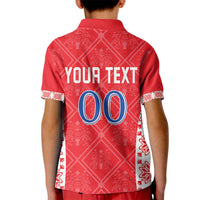 Custom Moldova Football Kid Polo Shirt Tricolorii Tree Of Life Red Version - Wonder Print Shop