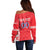 Custom Moldova Football Off Shoulder Sweater Tricolorii Tree Of Life Red Version - Wonder Print Shop