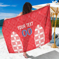 Custom Moldova Football Sarong Tricolorii Tree Of Life Red Version - Wonder Print Shop