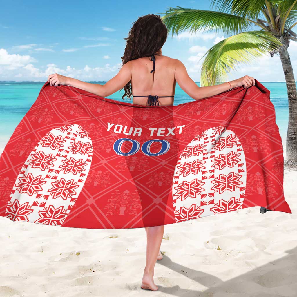 Custom Moldova Football Sarong Tricolorii Tree Of Life Red Version - Wonder Print Shop