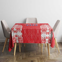 Custom Moldova Football Tablecloth Tricolorii Tree Of Life Red Version - Wonder Print Shop