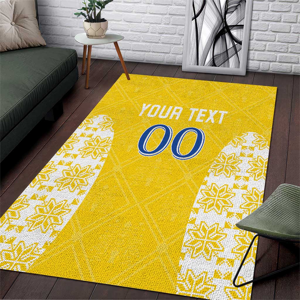 Custom Moldova Football Area Rug Tricolorii Tree Of Life Yellow Version - Wonder Print Shop