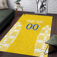 Custom Moldova Football Area Rug Tricolorii Tree Of Life Yellow Version - Wonder Print Shop