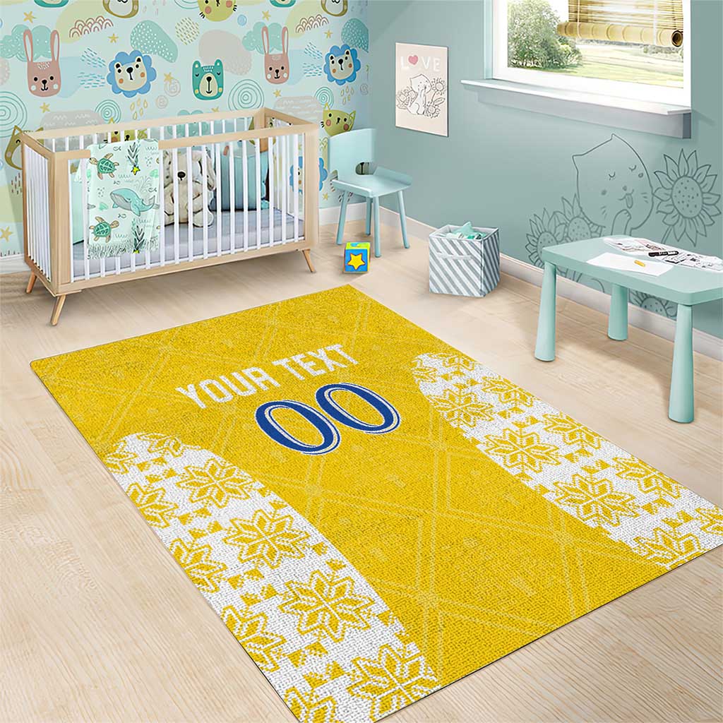 Custom Moldova Football Area Rug Tricolorii Tree Of Life Yellow Version - Wonder Print Shop