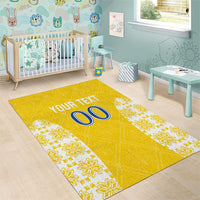 Custom Moldova Football Area Rug Tricolorii Tree Of Life Yellow Version - Wonder Print Shop