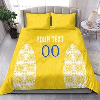 Custom Moldova Football Bedding Set Tricolorii Tree Of Life Yellow Version - Wonder Print Shop