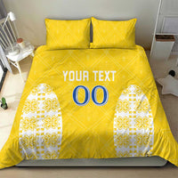 Custom Moldova Football Bedding Set Tricolorii Tree Of Life Yellow Version - Wonder Print Shop