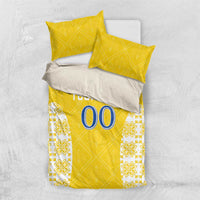 Custom Moldova Football Bedding Set Tricolorii Tree Of Life Yellow Version - Wonder Print Shop
