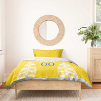 Custom Moldova Football Bedding Set Tricolorii Tree Of Life Yellow Version - Wonder Print Shop