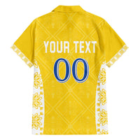 Custom Moldova Football Family Matching Off The Shoulder Long Sleeve Dress and Hawaiian Shirt Tricolorii Tree Of Life Yellow Version - Wonder Print Shop