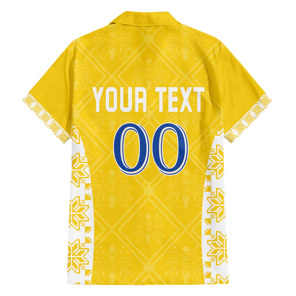 Custom Moldova Football Family Matching Off Shoulder Maxi Dress and Hawaiian Shirt Tricolorii Tree Of Life Yellow Version - Wonder Print Shop