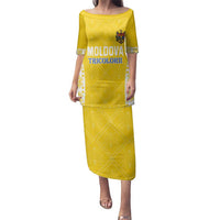 Custom Moldova Football Family Matching Puletasi and Hawaiian Shirt Tricolorii Tree Of Life Yellow Version - Wonder Print Shop