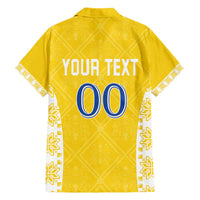 Custom Moldova Football Family Matching Short Sleeve Bodycon Dress and Hawaiian Shirt Tricolorii Tree Of Life Yellow Version - Wonder Print Shop