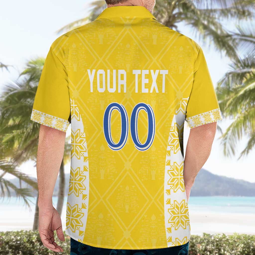 Custom Moldova Football Hawaiian Shirt Tricolorii Tree Of Life Yellow Version - Wonder Print Shop