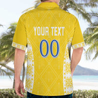 Custom Moldova Football Hawaiian Shirt Tricolorii Tree Of Life Yellow Version - Wonder Print Shop