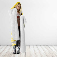 Custom Moldova Football Hooded Blanket Tricolorii Tree Of Life Yellow Version