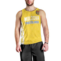 Custom Moldova Football Men Tank Top Tricolorii Tree Of Life Yellow Version - Wonder Print Shop