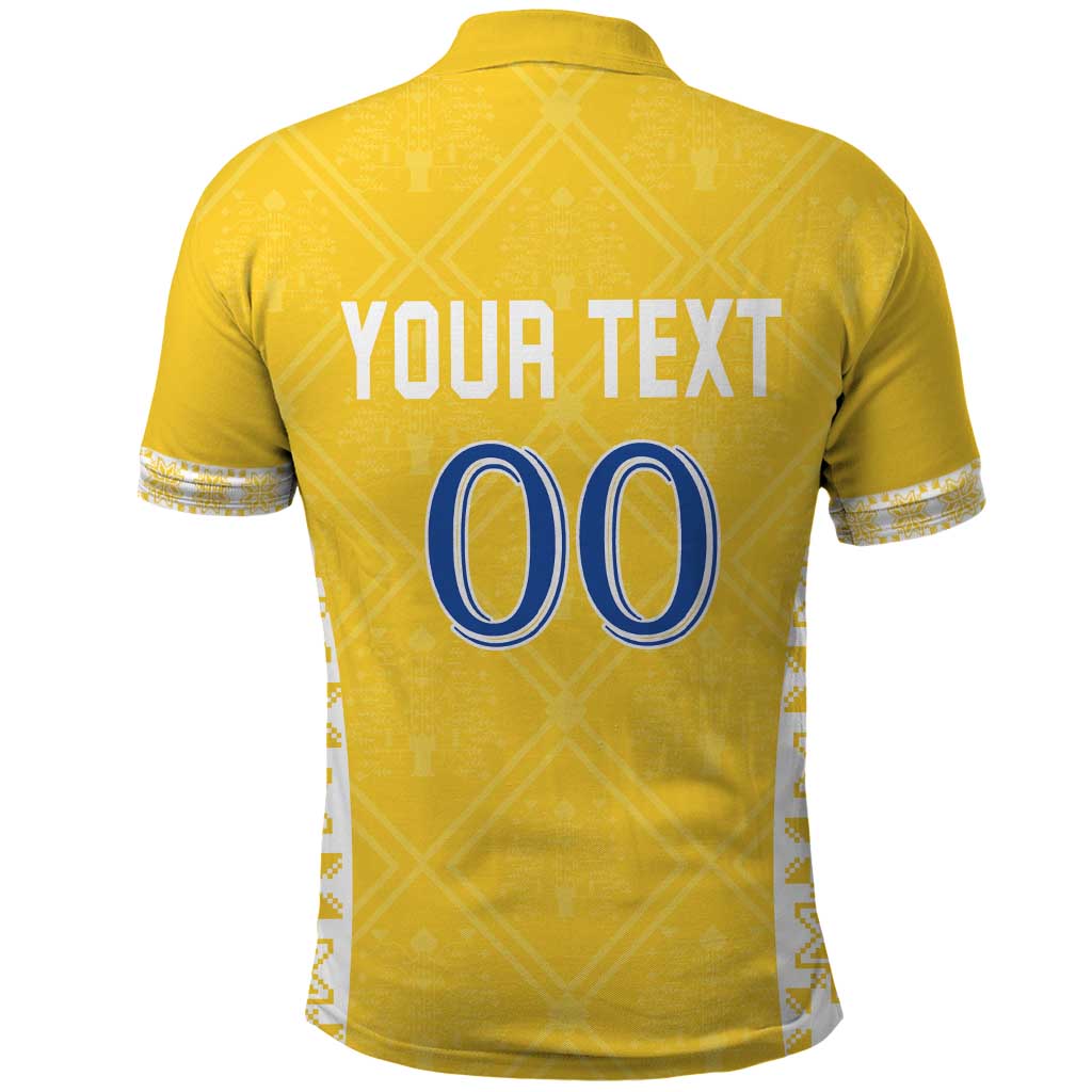Custom Moldova Football Polo Shirt Tricolorii Tree Of Life Yellow Version - Wonder Print Shop