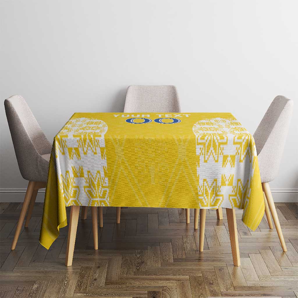 Custom Moldova Football Tablecloth Tricolorii Tree Of Life Yellow Version - Wonder Print Shop