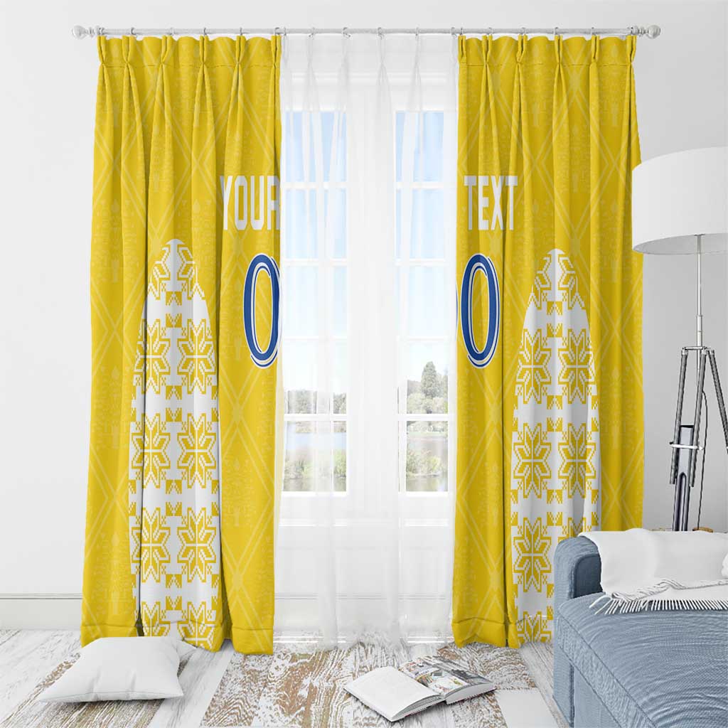Custom Moldova Football Window Curtain Tricolorii Tree Of Life Yellow Version - Wonder Print Shop