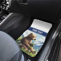 Personalized Finland Car Mats Brown Bear With Lily Of The Valley - Wonder Print Shop