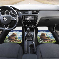 Personalized Finland Car Mats Brown Bear With Lily Of The Valley - Wonder Print Shop