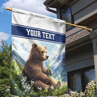 Personalized Finland Garden Flag Brown Bear With Lily Of The Valley - Wonder Print Shop