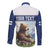 Personalized Finland Long Sleeve Button Shirt Brown Bear With Lily Of The Valley - Wonder Print Shop