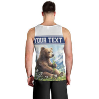 Personalized Finland Men Tank Top Brown Bear With Lily Of The Valley - Wonder Print Shop