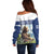 Personalized Finland Off Shoulder Sweater Brown Bear With Lily Of The Valley - Wonder Print Shop