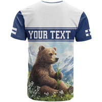 Personalized Finland T Shirt Brown Bear With Lily Of The Valley - Wonder Print Shop