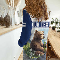 Personalized Finland Women Casual Shirt Brown Bear With Lily Of The Valley - Wonder Print Shop