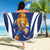 Custom Finland Hockey Beach Blanket Suomi Leijonat Mascot - Wonder Print Shop