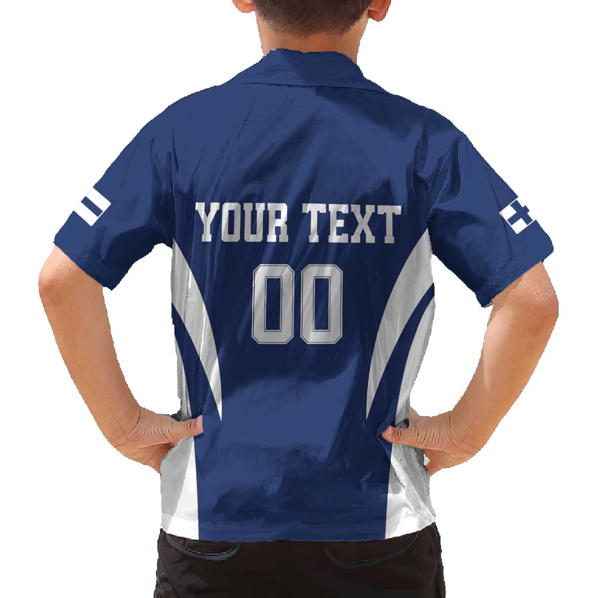 Custom Finland Hockey Family Matching Off The Shoulder Long Sleeve Dress and Hawaiian Shirt Suomi Leijonat Mascot - Wonder Print Shop