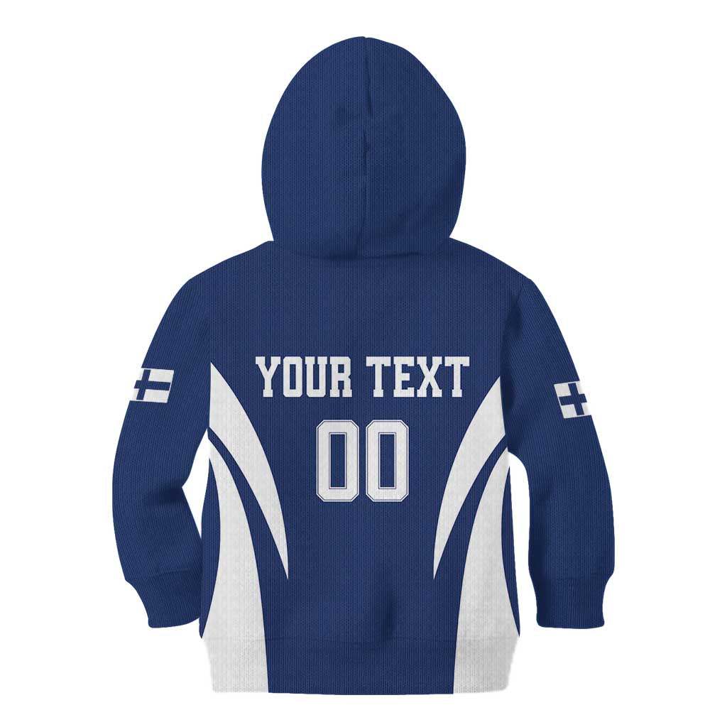 Custom Finland Hockey Kid Hoodie Suomi Leijonat Mascot - Wonder Print Shop
