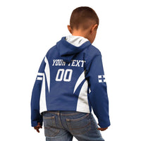 Custom Finland Hockey Kid Hoodie Suomi Leijonat Mascot - Wonder Print Shop