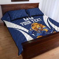 Custom Finland Hockey Quilt Bed Set Suomi Leijonat Mascot - Wonder Print Shop