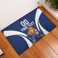 Custom Finland Hockey Rubber Doormat Suomi Leijonat Mascot - Wonder Print Shop