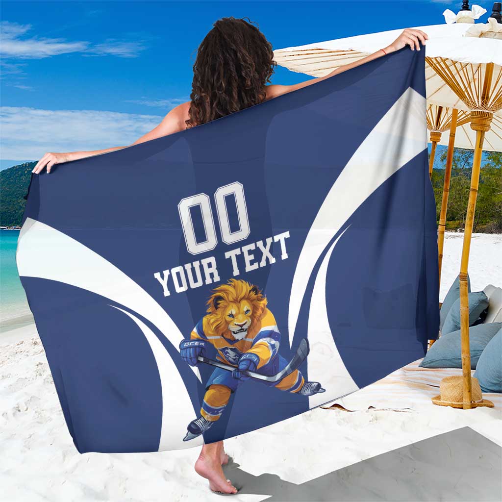 Custom Finland Hockey Sarong Suomi Leijonat Mascot - Wonder Print Shop