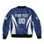 Custom Finland Hockey Sleeve Zip Bomber Jacket Suomi Leijonat Mascot - Wonder Print Shop