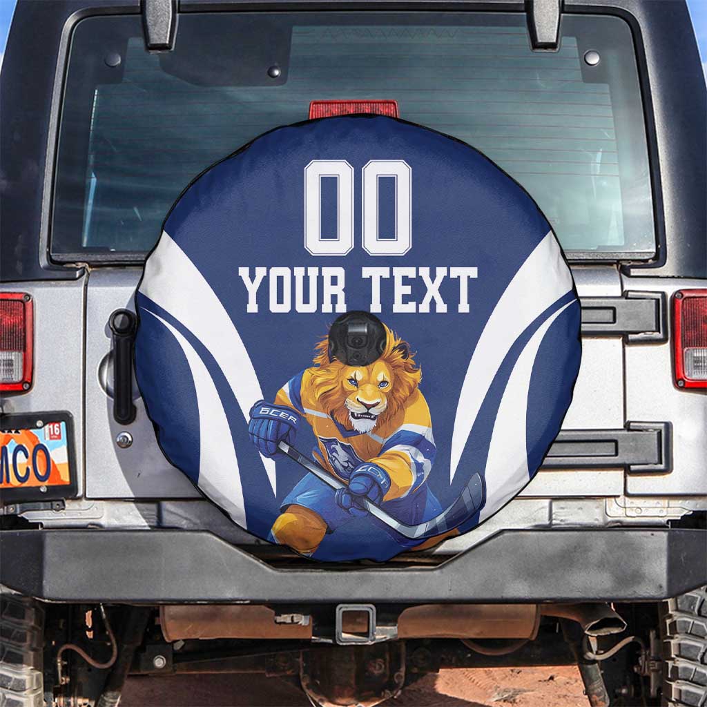 Custom Finland Hockey Spare Tire Cover Suomi Leijonat Mascot - Wonder Print Shop