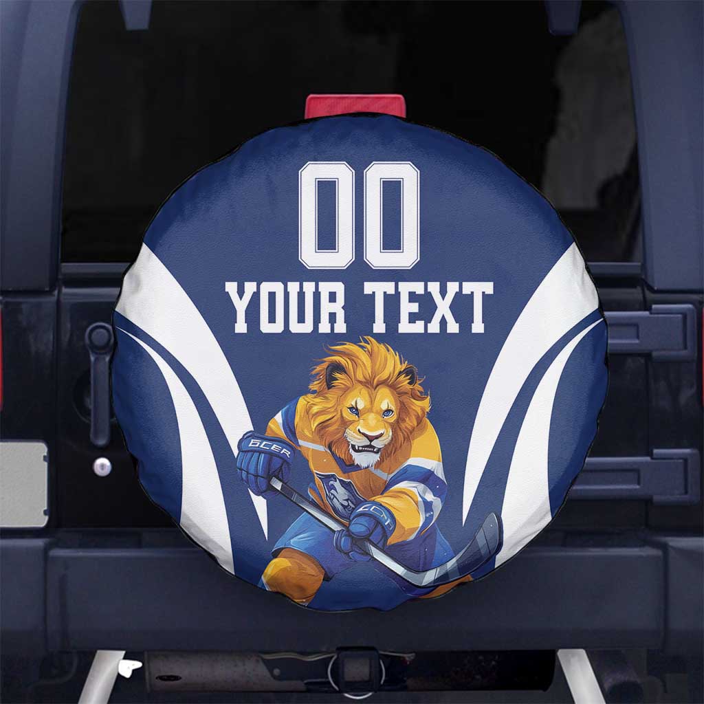 Custom Finland Hockey Spare Tire Cover Suomi Leijonat Mascot - Wonder Print Shop